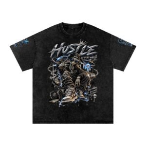 Snow Washed Oversized Cotton T-Shirt