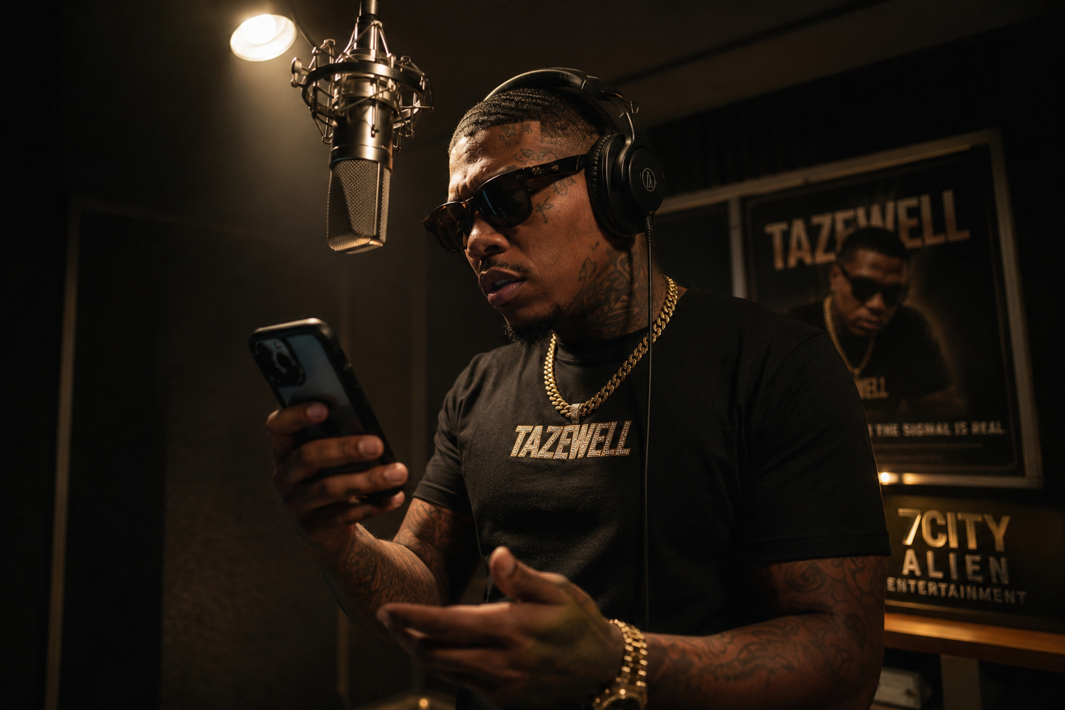 TAZEWELL — In the Recording Studio | 7CITY ALIEN ENTERTAINMENT