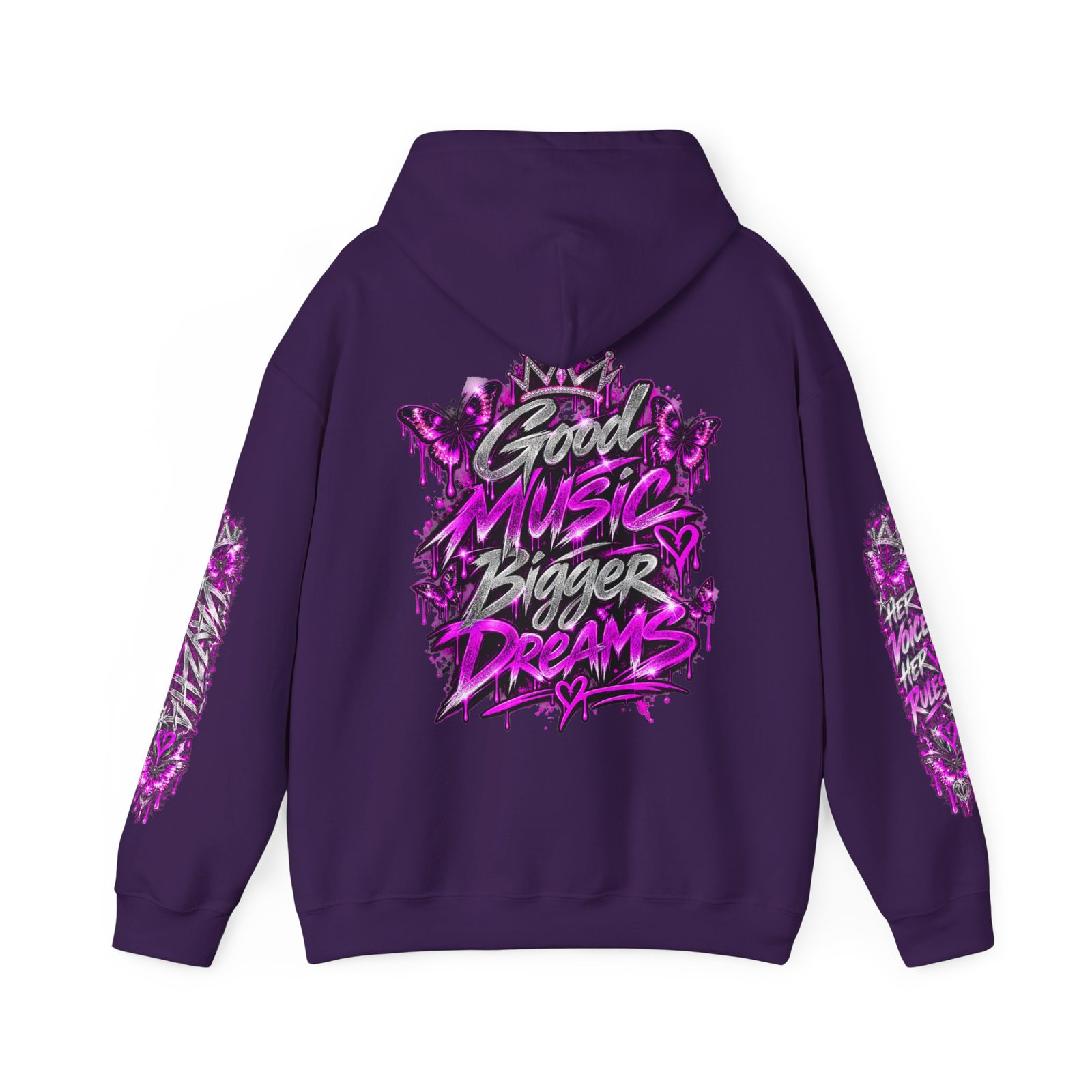 VAYZHA™ Good Music Bigger Dreams Oversized Hoodie – 350 GSM Heavyweight Fleece - Image 21