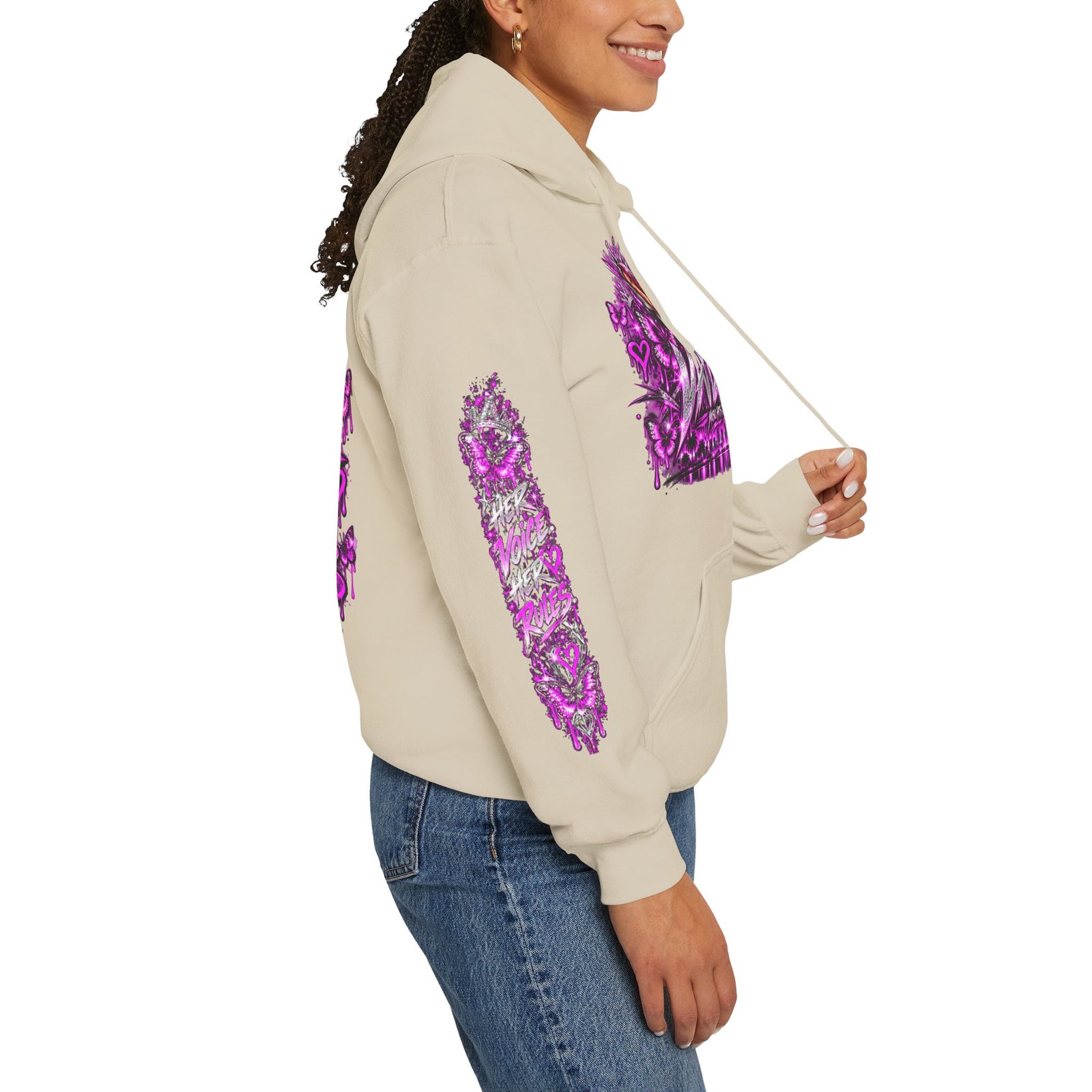 VAYZHA™ Good Music Bigger Dreams Oversized Hoodie – 350 GSM Heavyweight Fleece - Image 5