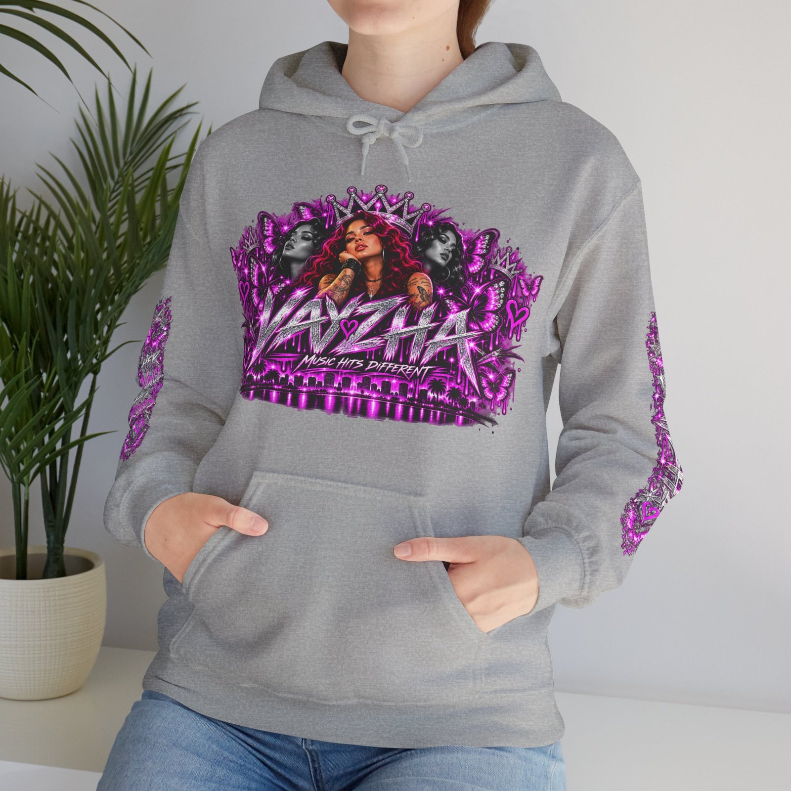 VAYZHA™ Good Music Bigger Dreams Oversized Hoodie – 350 GSM Heavyweight Fleece - Image 15
