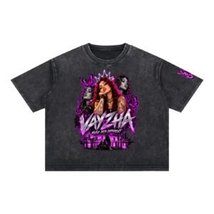 VAYZHA Good Music Bigger Dreams Mineral Wash Boxy T-Shirt